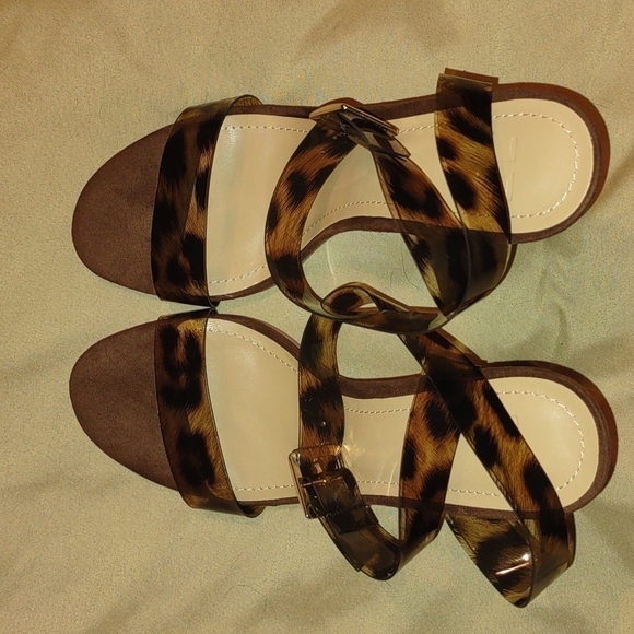 JUSTFAB Leopard print heeled sandals Size 7 NIB - Picture 4 of 8